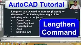 AutoCAD || How to use Lengthen Command in AutoCAD || Lengthen Command In Auttocad