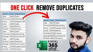 Remove Duplicate Data in One Click in Excel | Remove Duplicate in Excel | Duplicate in Excel 