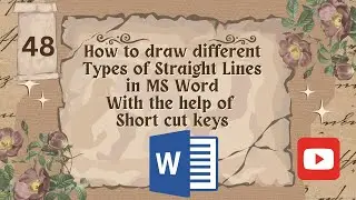 How to draw Different Types of Straight Lines in MS Word | MS Word Full Course in Hindi Free #msword
