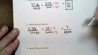 Converting a Decimal Percentage to a Fraction