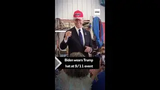 Biden wears Trump hat at 9/11 event