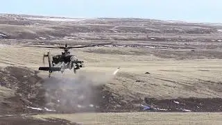 AH-64E Apache Hellfire Missile Shoot in Washington