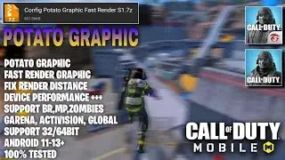 CONFIG POTATO GRAPHIC FOR COD MOBILE | FAST RENDER & REDUCE LAGS | CODM SEASON 1