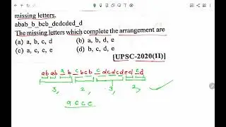 Consider the following arrangement that has some missing letters:abab_b_bcb_dcdcded_dTh....UPSC 2020