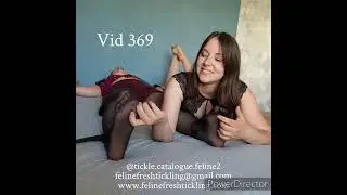 [Preview] Vid 369 - Feline rips Violet's nylons and tickle and lickle her feet