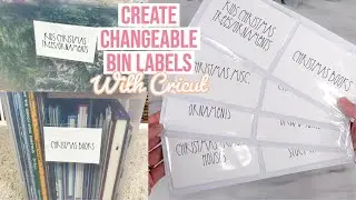 HOW TO MAKE CHANGEABLE LABELS WITH THE CRICUT FOR STORAGE BINS | DRAW FEATURE