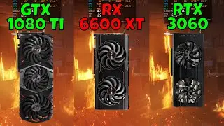 RTX 3060 vs RX 6600 XT vs GTX 1080 Ti (In 9 Games) 1440p 2023