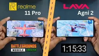 Lava Agni 2 vs Realme 11 Pro BGMI Test, Battery Drain - LAVA Rocks REALME Shock