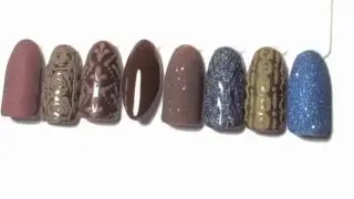 Winter manicure: the best ideas of the fashion design nails 2017, Acrylic Powder Velvet sand