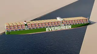 Animation of Ever Given Accident in Suez Canal