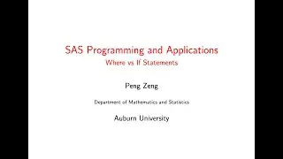 SAS Programming: where vs if statements