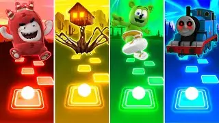 Oddbods vs House Head vs Gummy Bear vs Thomas The Train Exe - TIles Hop