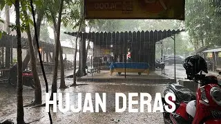 Suara Hujan Deras dan petir di pedesaan ( ASMR )