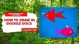 How To Draw in Google Docs | Drawing fish with shapes