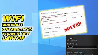 Wireless Capability is turned off  | Laptop Wifi Not Turning on Problem Solved