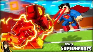 SUPER HERO PVP in HUGE FOOTBALL ARENA!!! | Minecraft [Fisks Superhero Mod]