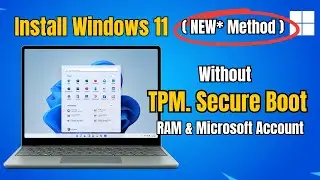 Install Windows 11: Without Microsoft account, TPM, RAM and CPU Check! (NEW*)