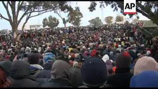 Africans fleeing violence in Libya protest conditions at transit camp