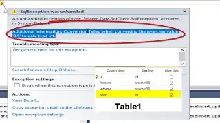 3 ways to solve error Conversion failed when converting the nvarchar value to data type int C#