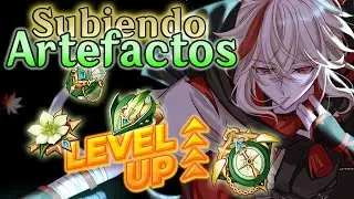SUBIENDO ARTEFACTOS del set VERDE ESMERALDA para Kazuha - Genshin Impact