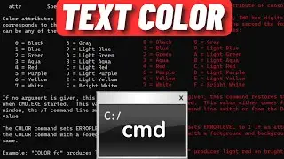 How to Change CMD Text Color