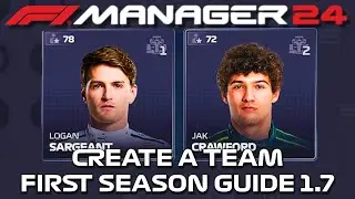 Create a Team - First Season Guide with Hardest Start for Patch 1.7 - F1 Manager 24