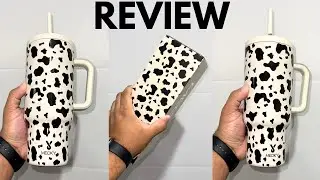 Meoky 40oz Cow Print Tumbler with Handle Review (How to make it better)