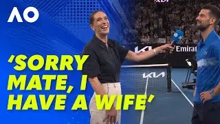 Novak Djokovic's hilarious response to a HECKLING fan: Australian Open 2025 | Wide World of Sports