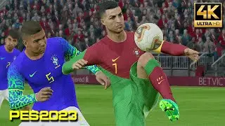 🎮 NOVO PATCH & REALISTA LANÇOU ! NOVO PES 2023 no XBOX 360 GAMEPLAY - OFICIAL FIFA WORLD CUP 2022