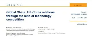 Global China: US-China relations through the lens of technology competition