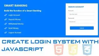 Create a login system with JavaScript - Banking Application