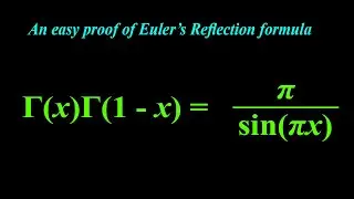 An easy proof of Euler's Reflection formula