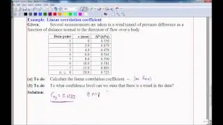 Linear Correlation and Regression Example