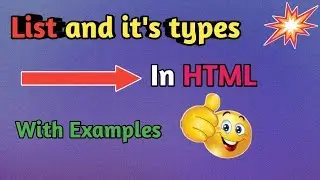 what is ordered and unordered list in html in hindi,eng by mind touch tech | list all types in html