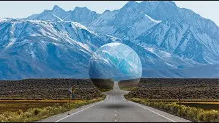 Photoshop tutorial | Surreal Glass Sphere Floating Within a Landscape