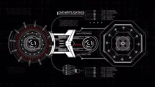 Rotary And Octagon HUD Interface Stock Motion Graphics