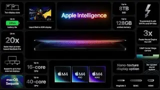 Apple présente ses nouveaux Macbook Pro M4 / M4 Pro / et M4 Max