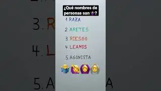 ¿Qué NOMBRES de PERSONAS son 🙋‍♀️🙆🤷🏻‍♀️?