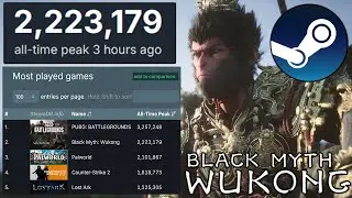 BLACK MYTH WUKONG IS SHATTERING STEAM RECORDS - OVER 2 MILLION CONCURRENT PLAYERS!