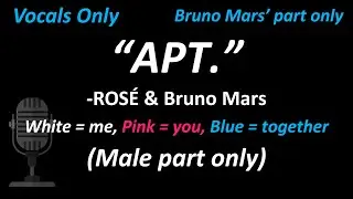 [Vocals Only] ROSÉ & Bruno Mars - APT. (Male Part Only | Duet) | Cover | You Sing as ROSE