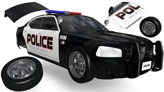 How to Assemble a Police Car Street Vehicle with Nursery Rhymes For Kids