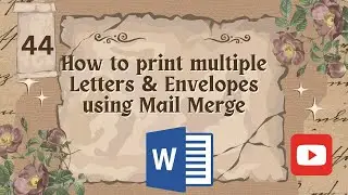 How to Print Multiple Letters and Envelopes using Mail Merge in MS Word | #microsoftword