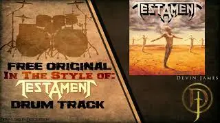 Testament Styled Free Original Drum Track - 188 BPM (FREE WAV & DRUM MIDI DOWNLOAD)