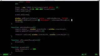 Basic Cube Rotate on Document Click HTML5 3D Threejs tutorial