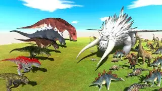 Dinosaurs War - Tyrannosaurus Rex Evolution VS Herbivorous Dinosaurs