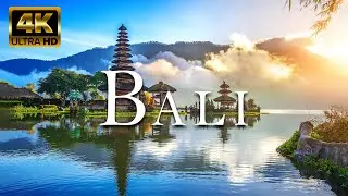 FLYING OVER BALI (4K UHD) - Calming Music With Wonderful Natural Landscapes For Relaxation On TV