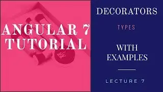 Decorators In Angular 7: Decorators Types, With Examples in Hindi (2019)