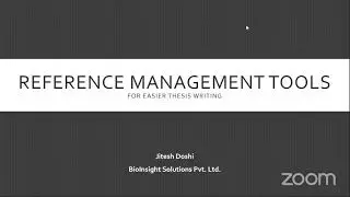 Reference Management Tools for easier Thesis Writing