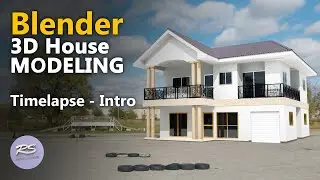 Blender 3D House Modeling (Timelapse Introduction)