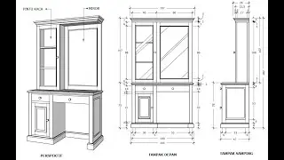 How do you draw a woodworking plan in SketchUp?dresser